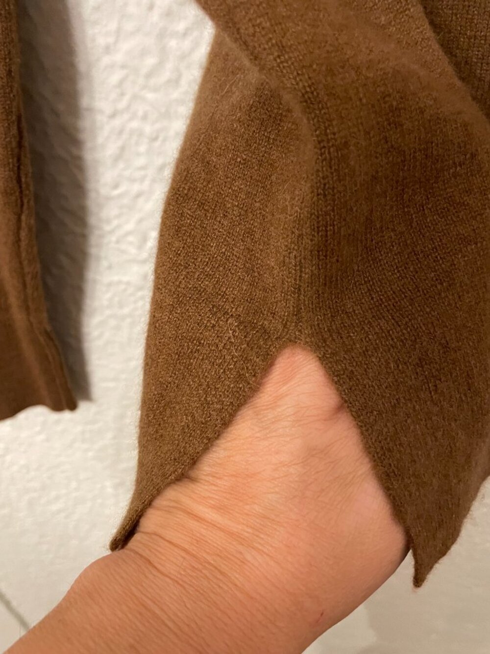 100% Cashmere J. Crew Warm Nutmeg Brown XS Women's Crew Neck Sweater Cozy Luxury - Picture 7 of 10